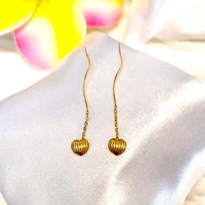 18K Solid Gold Tictac Earrings